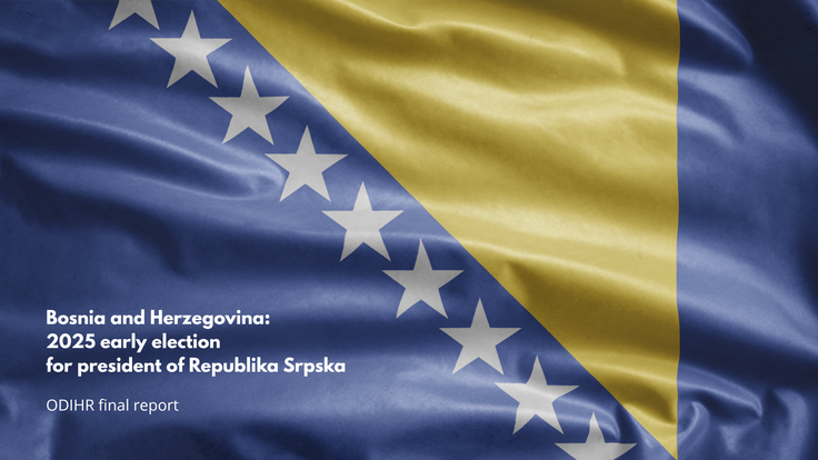 Flag of Bosnia and Herzegovina with a background of blue, yellow, and white stars.