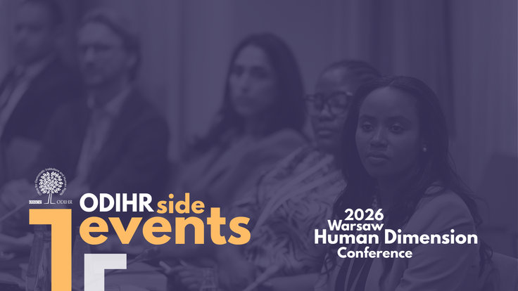 Group of people seated, facing forward; text overlay for a human dimension conference.