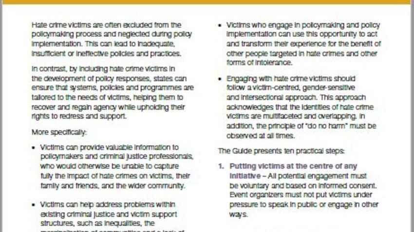 Including the Voices of Hate Crime Victims in Policymaking and Policy ...