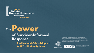 Event banner with the text: The Power of Survivor-Informed Response and logos of three organizations.