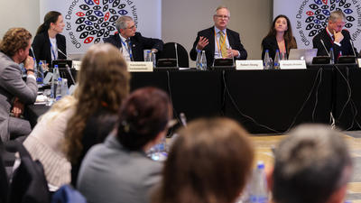 Participants at the 2026 WHDC ODIHR side event: Ensuring judicial independence and accountability