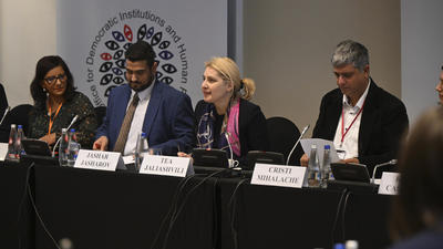 Participants at the 2026 WHDC ODIHR side event handbook launch: Roma and Sinti participation in electoral processes 