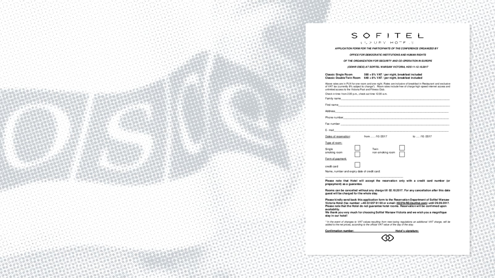 2017 Human Dimension Seminar: Hotel Special Rates and Booking Forms - Sofitel 2017 Human Dimension Seminar: Hotel Special Rates and Booking Forms - Sofitel