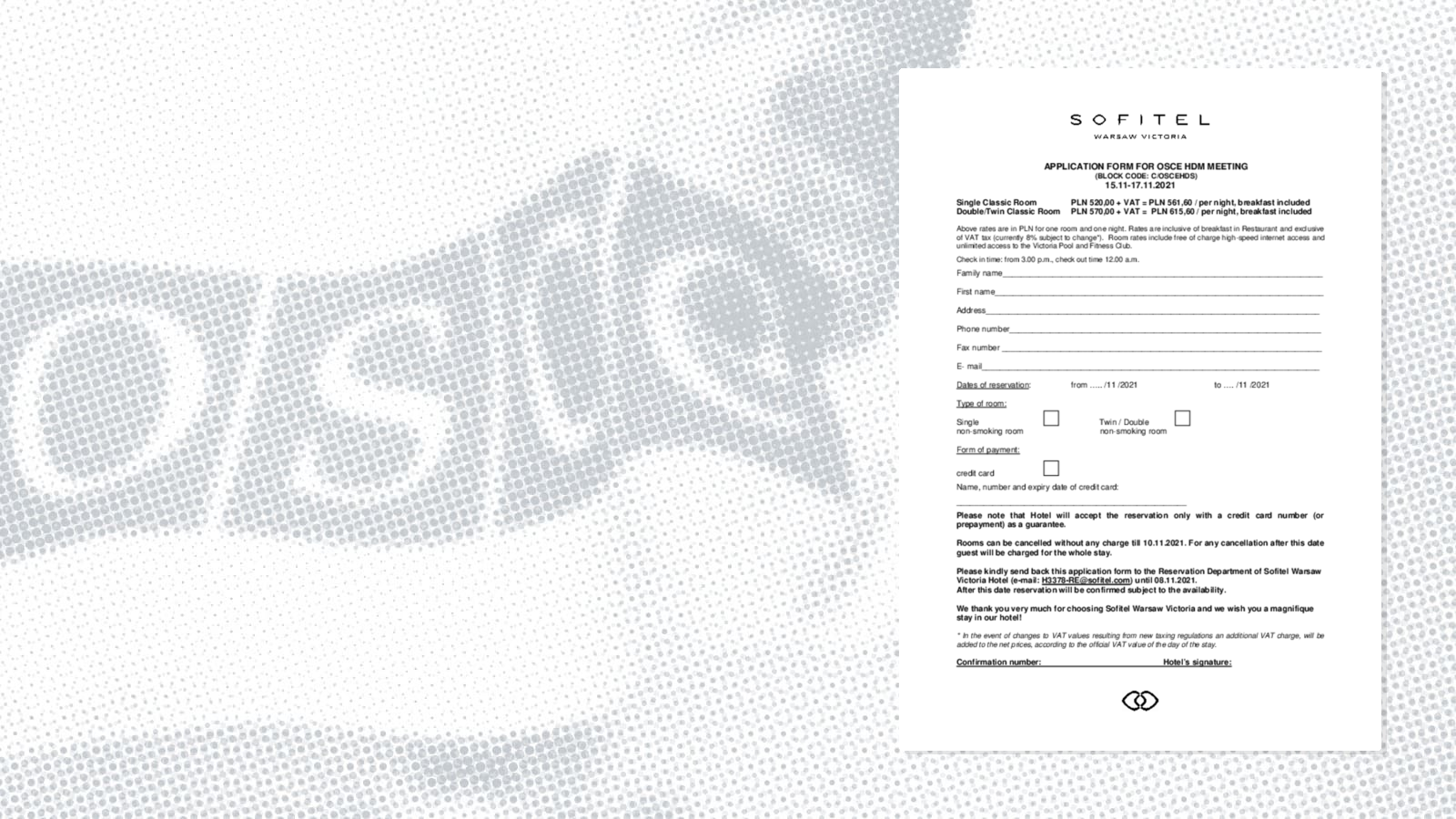 Sofitel Registration Form Sofitel Registration Form