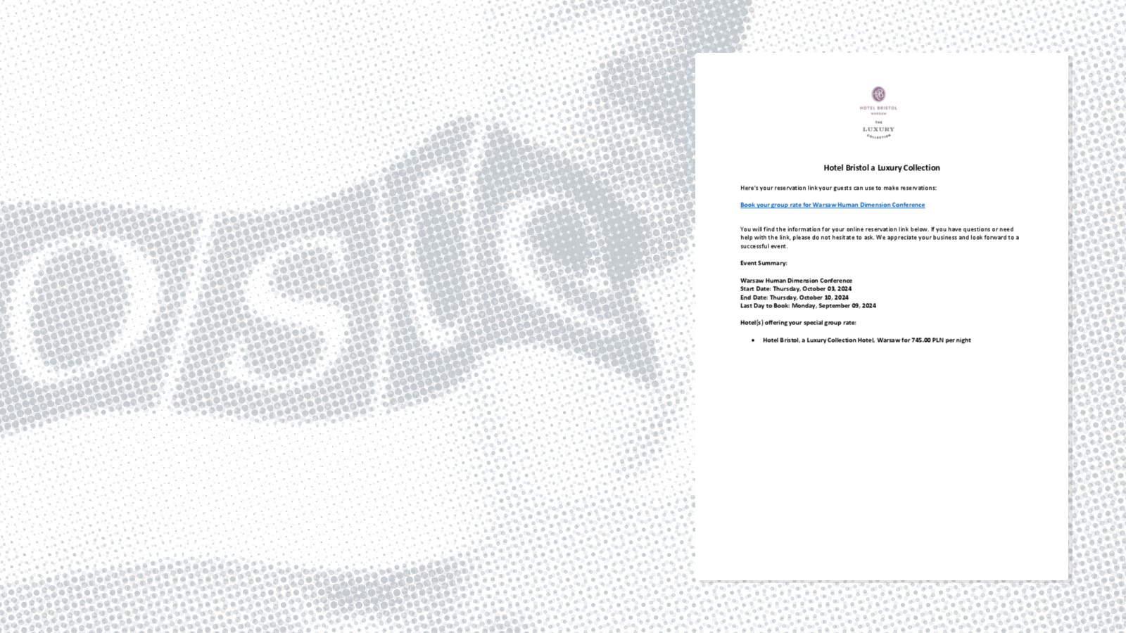 Hotel Bristol - Booking form Hotel Bristol - Booking form