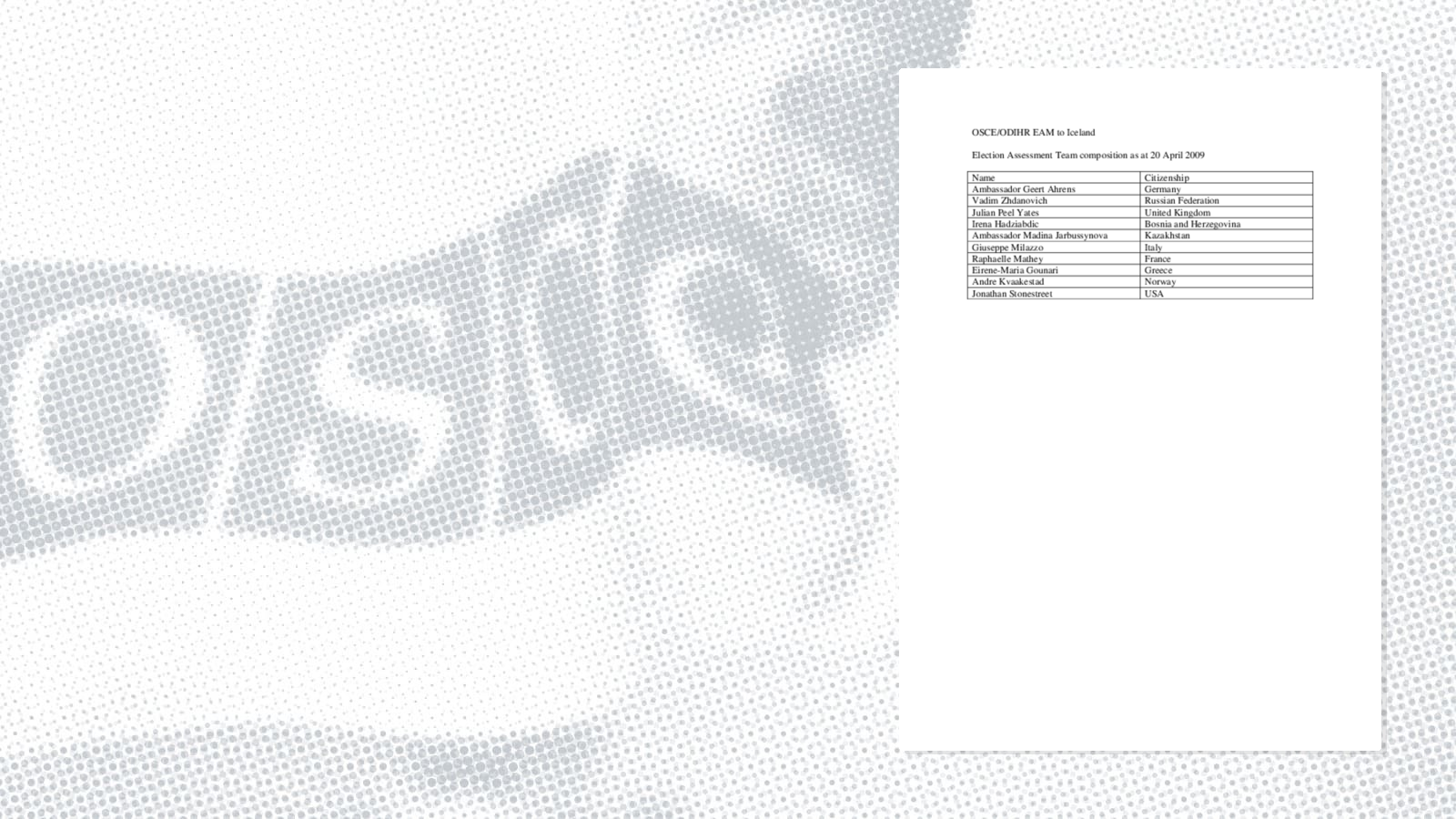 Members of the EAM team