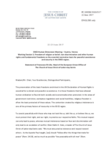 Session 1, Statement by Francesco Di Lillo, Head of the European Union Office 