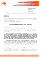 Session 1, Report, Islam and limits of Religious Autonomy omn Western Thrace, Greece