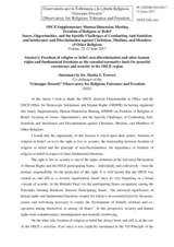 Session 1, Statement by Dr. Mattia F. Ferrero 