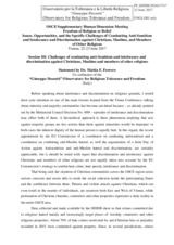 Session 3, Statement by Dr. Mattia F. Ferrero, Co-ordinator 