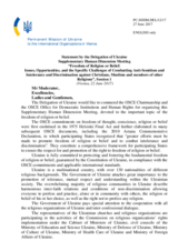 Session 1, Statement