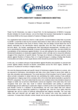 Session 3, Statement by Mr. Veysel Filiz, Spokesperson