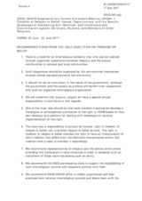 Session 4, Recommendations