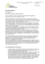 Session 1, Recommendations 