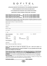 2017 Human Dimension Implementation Meeting: Hotel Special Rates - Sofitel