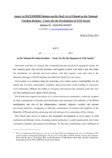 Draft Act on the National Freedom Institute – Centre for the Development of Civil Society of Poland