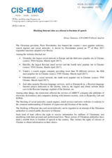 Blocking Internet sites as a threat to freedom of speech