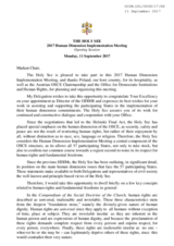 Statement by the Holy See for the Opening Plenary Session