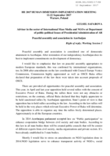 Right of reply by Azerbaijan