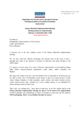 Representative on Freedom of the Media speech