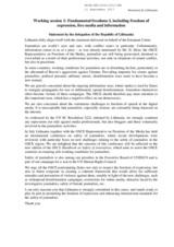 Statement by the delegation of the Republic of Lithuania