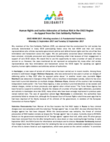 Human Rights and Justice Advocates at Serious Risk in the OSCE Region - An Appeal from the Civic Solidarity Platform