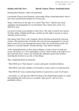 Dealing with fake news