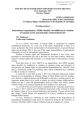 International organizations, NHRIs should not be indifferent to violation
of common norms and principles of international law