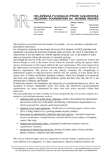 Statement by the Helsinki Foundation for Human Rights