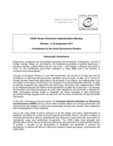 Democratic Governance