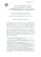 Democratic Institutions in Latvia: 2016-2017