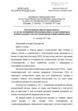 Statement by the Permanent Representative of Russian Federation