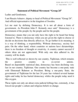 Statement by the Political Movement Group 24