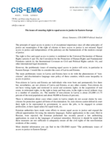 The issues of ensuring right to equal access to justice in Eastern Europe