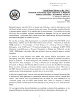 Statement by the United States of America