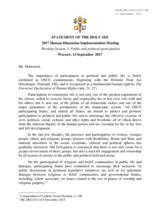 Statement by the Holy See
