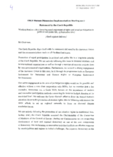 Statement by the Czech Republic