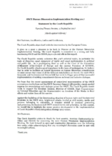 Statement by the Czech Republic