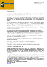 Equal rights in political and social life in Tajikistan