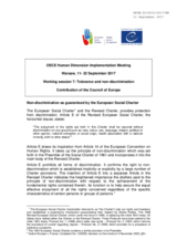 Non-discrimination as guaranteed by the European Social Charter