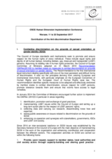 Contribution of the Anti-discrimination Department