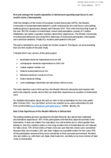 First poll amongst the Muslim population in Switzerland regarding experiences in anti-Muslim racism / Islamophobia