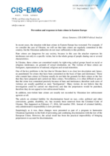Prevention and responses to hate crimes in Eastern Europe