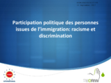 Political participation of foreigners in elections: racism and discrimination