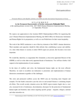 Statement by Permanent Representative of the Republic of Serbia to the OSCE