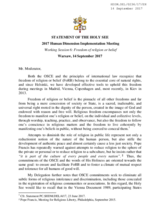 Statement of the Holy See