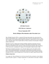 Russia: Religious discrimination under draconian laws