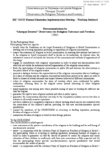 Recommendations of the Giuseppe Dossetti Observatory referring to Session 6