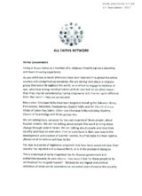 Verbal presentation: Religious freedom in Russia