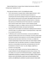 Statement by the European Citizens&rsquo; Initiative Stop Extremism